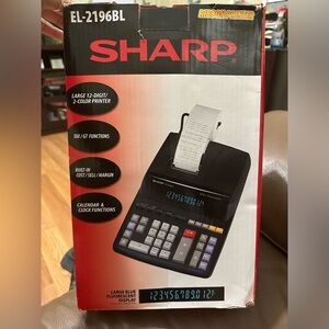 Sharp EL-2196BL Calculator with Ribbon Printer